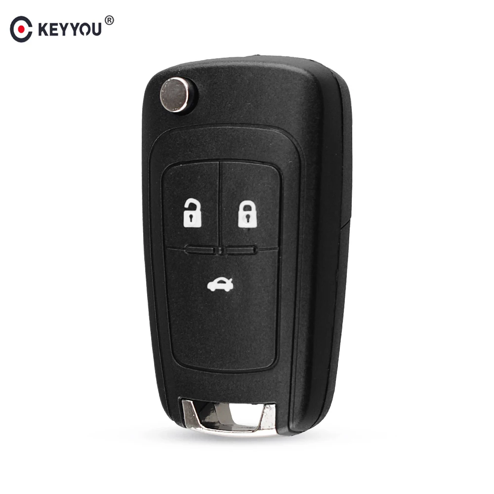 KEYYOU For OPEL VAUXHALL Insignia Astra Zafira Chevrolet Cruze Buick 3 Button Flip Folding Remote Car Key Shell |