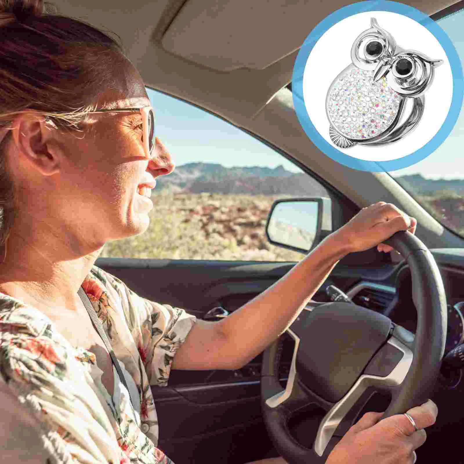 

Switch Cover Decoration Owl Start Button Rhinestone Push Auto Protective Car Accessory