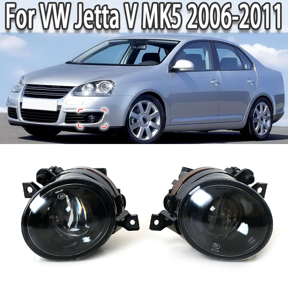 

Left Right Front Halogen Fog Light Lamp Assembly Lower Driving For VW MK5 Golf Jetta 2005-2009