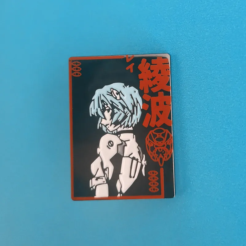 

Black Evangelion Rei Ayanami Enamel Pin EVA-0 Unit 00 Pilot Brooch Anime Girl Badge Fashion Jewelry Hat Clothes Decor