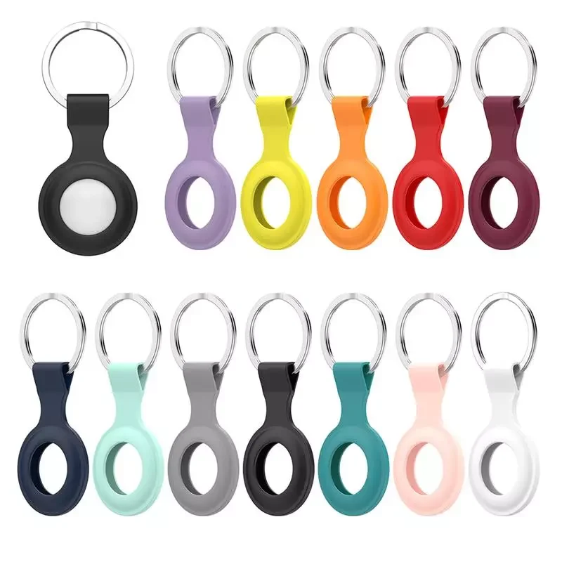 

2022New Silicone Protective Case For Apple Airtags Locator Tracker Protective Cover Full Protection For Air Tags Candy Color Tra
