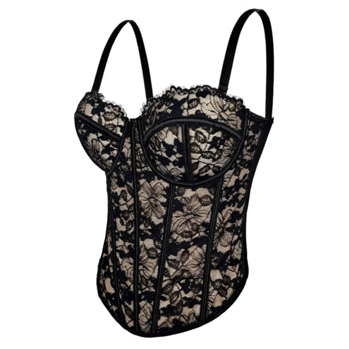 Сексуальный женский кружевной топ без косточек жилет женское нижнее белье