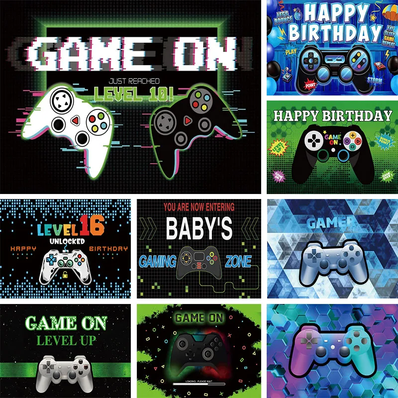 Игровой фон декор для дня рождения детей мальчиков уровень до 10 настенный баннер