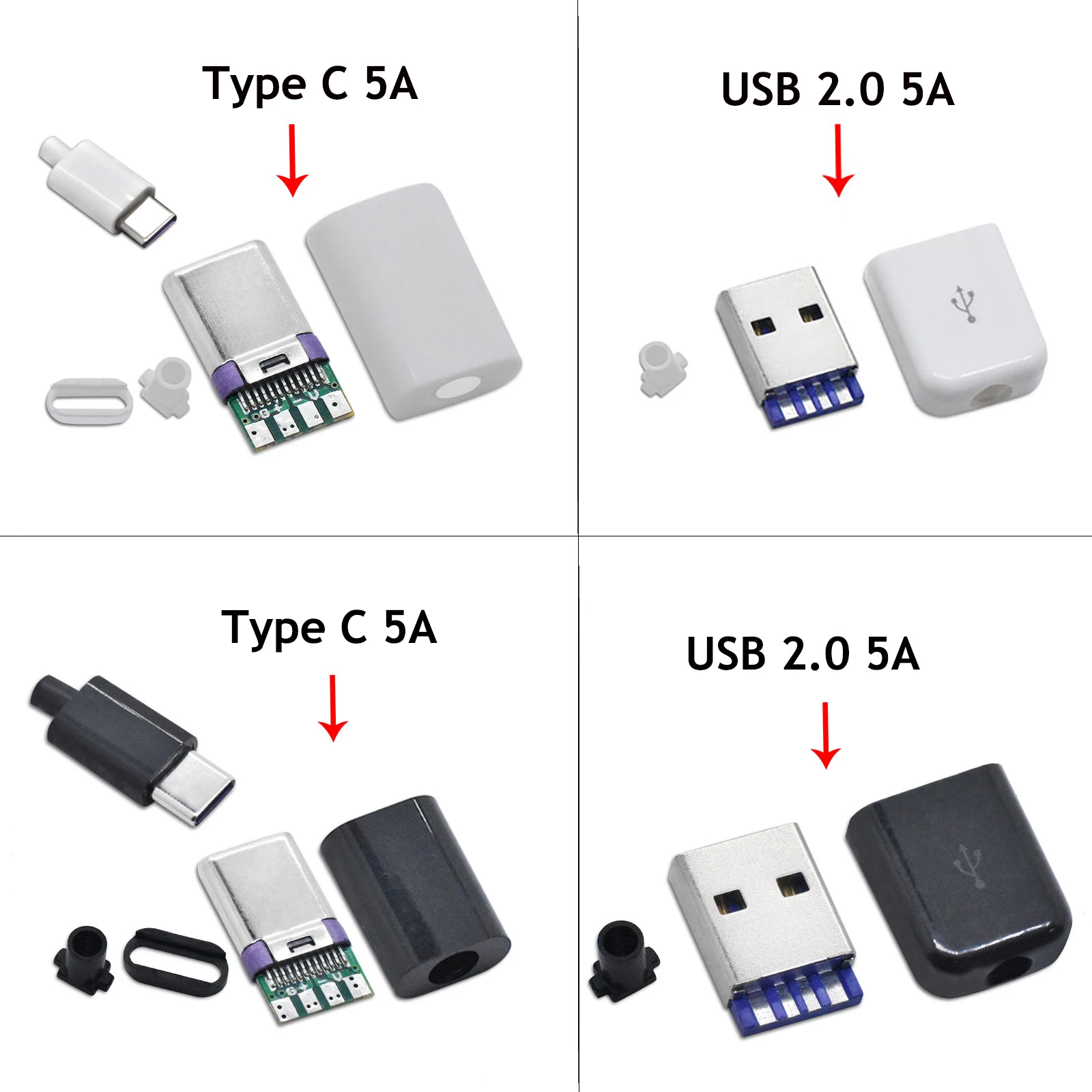 1/2/5 комплектов 5 А USB-разъем типа C быстрая зарядка 2 0 |