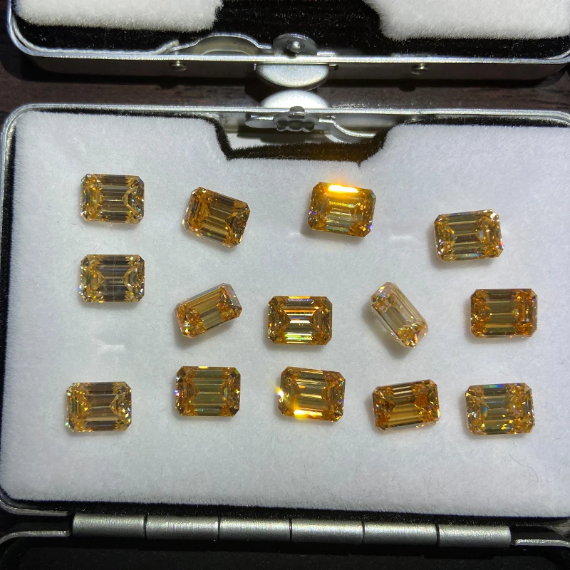 HMJ Emerald Cut Moissanite for DIY Fine Jewelry Making  Excellent Cut