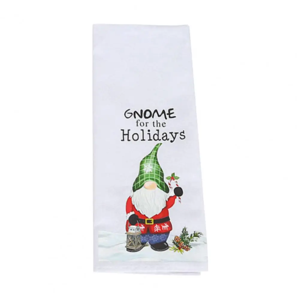 Lint-free Quick-drying Cleaning Towel  Merry Christmas Cute Dishcloth