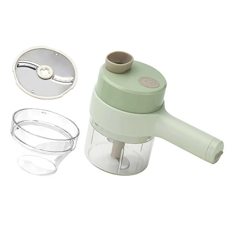 

4 in 1 Handheld Electric Vegetable Cutter Set Mini Wireless Electric Garlic Mud Masher Food Choppers and Dicers