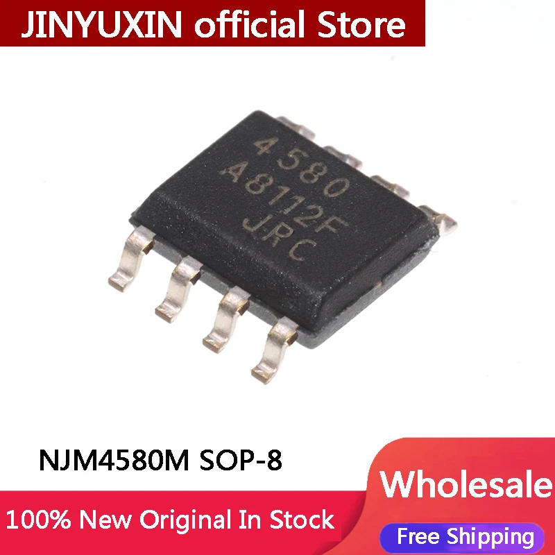 10-100 шт. новый оригинальный патч NJM4580M 8-контактный NJM4580D JRC4580 SOP-8 двойной транспортный IC-чип оптовая продажа со склада Бесплатная доставка