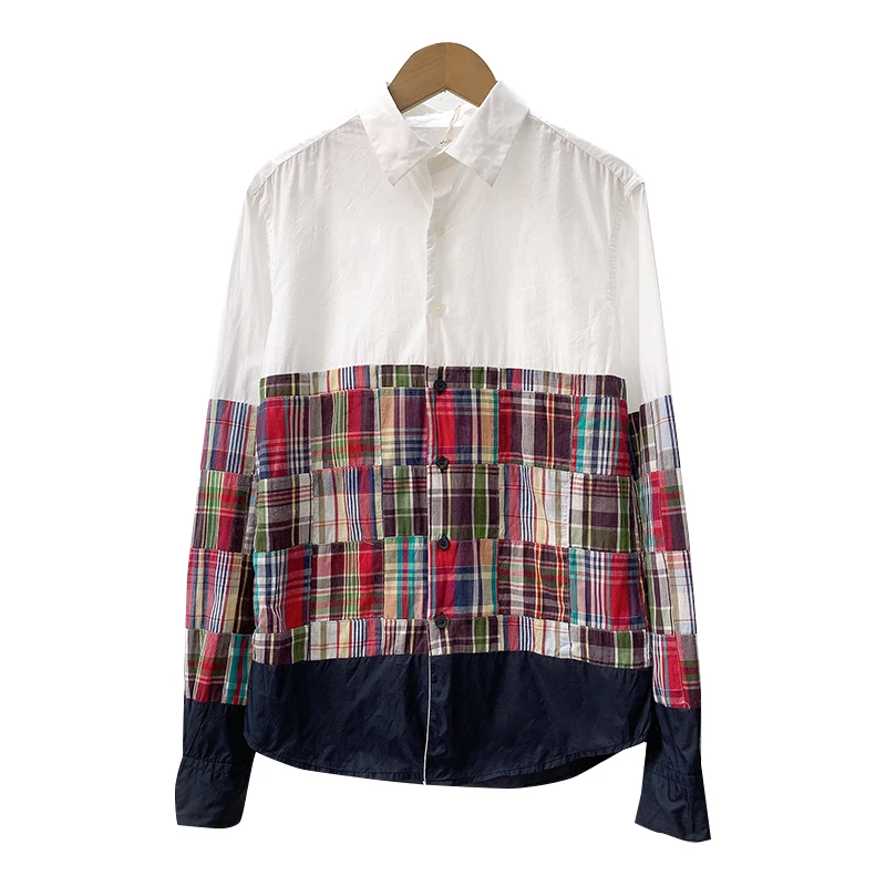 Tai * Counter Overplus Order/Женская одежда больших размеров/Пэчворк Дизайн/Клетчатые