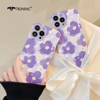 purple flower silk print shockproof soft case for redmi note 10 5g 8 pro for xiaomi mi 12 11 lite 10 fashion violet stripe cover