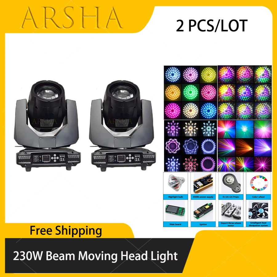 

2 PCS Beam 230 7R Moving Head Beam Sharpy 7R 230W Lyre Beam Light For Nightclub Parties Show