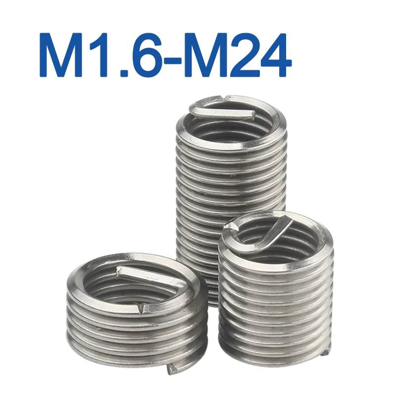 

M1.6 M2 M2.5 M3.5 M4 M5 M6 M8~ M24 Stainless Steel Coiled Wire Helical Screw Bushing Sleeve Set Thread Inserts Thread Repair Kit