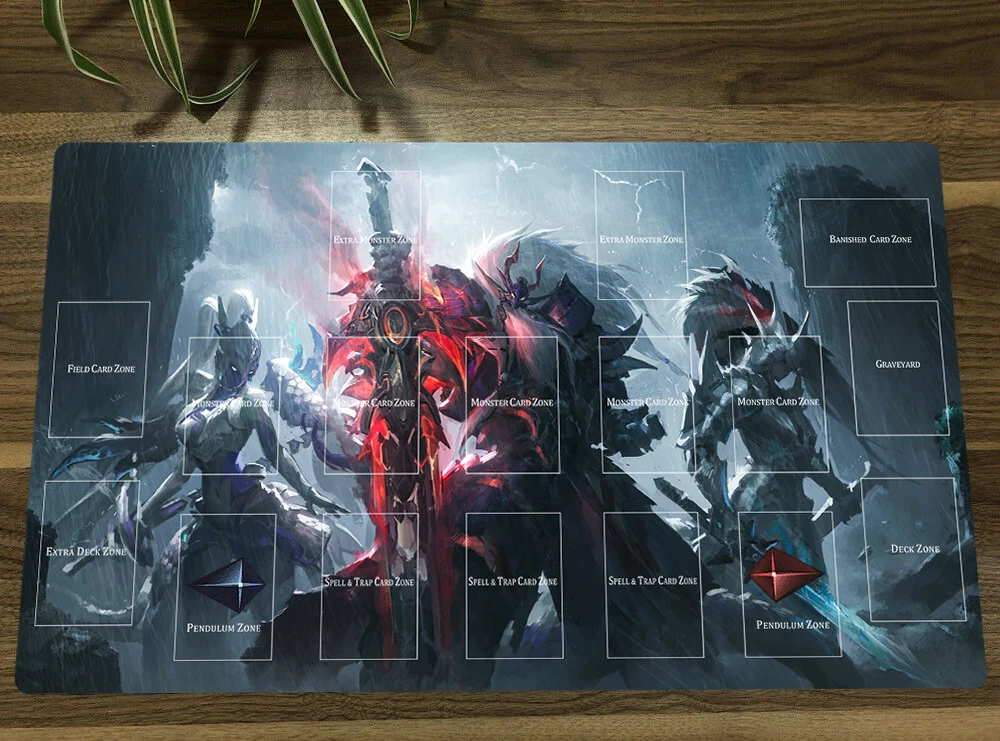 

YuGiOh Playmat Swordsoul of Mo Ye Swordsoul Sovereign TCG CCG Mat Trading Card Game Mat Mouse Pad Desk Mat & Bag 60x35cm