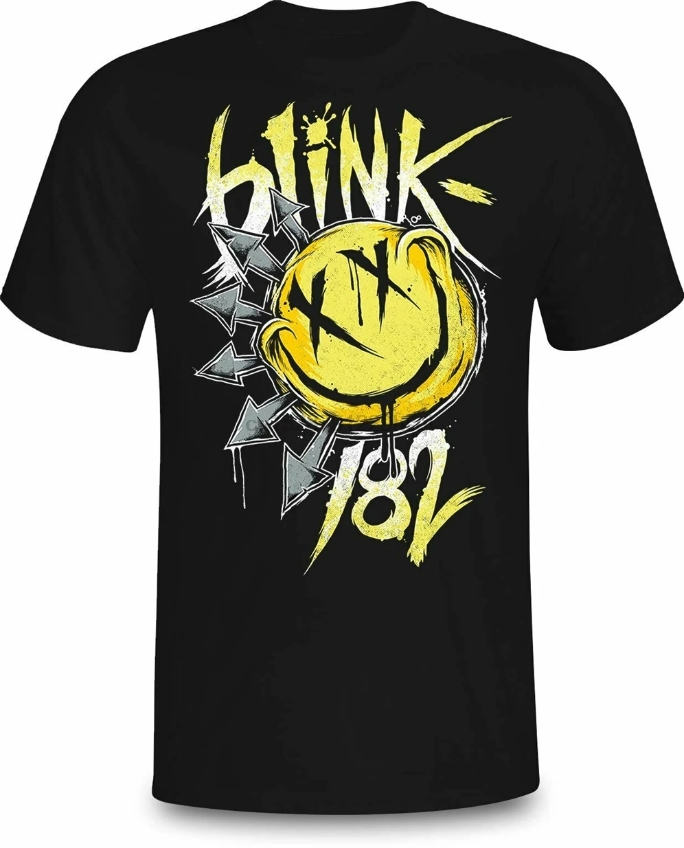 

New Blink 182 Big Smile T-Shirt Rock Band Men-Women Black-White S-3Xl Confortable Tee Shirt