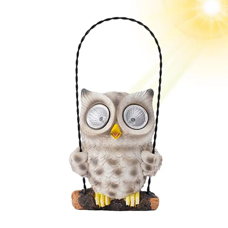 

Owl Solar Lights Outdoor Owl Solar Yard Light Garden Hangings Resin Light For Waterproof Outdoor Smart Photosensitive Lighting