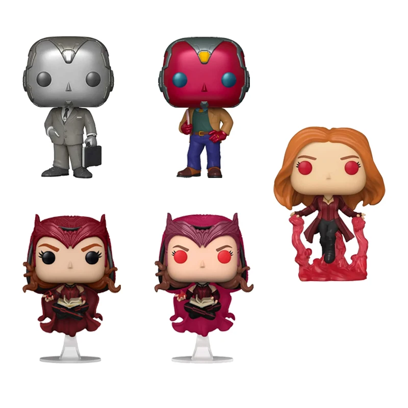 

Funko Marvel Wanda Maximoff #855 Vision #714#718 Scarlet Witch #823 Vinyl Dolls Figure Pop Model Toys for Children Birthday Gift