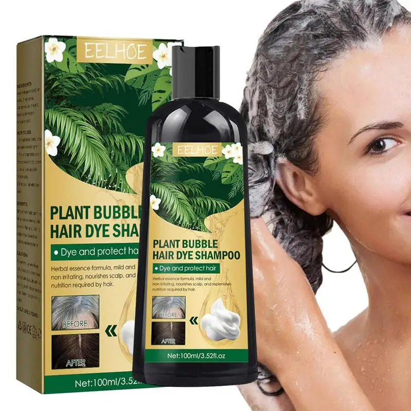 

Hair Color Bubble 100ml Hair Color Shampoo Bubble Hair Color Long Lasting Color Shampoo Easy-to-Wash Natural Instant Household