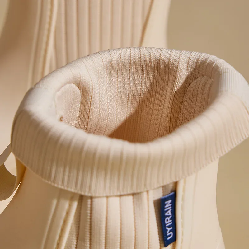 Женские резиновые сапоги без шнуровки из ПВХ садовые эластичные ботильоны челси