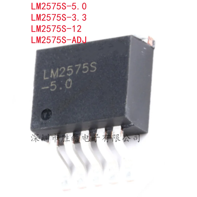 (10PCS)  NEW  LM2575S-5.0V / LM2575S-3.3V / LM2575S-12V / LM2575S-ADJ  TO-263-5  Voltage Regulator Step-Down Chip   IC