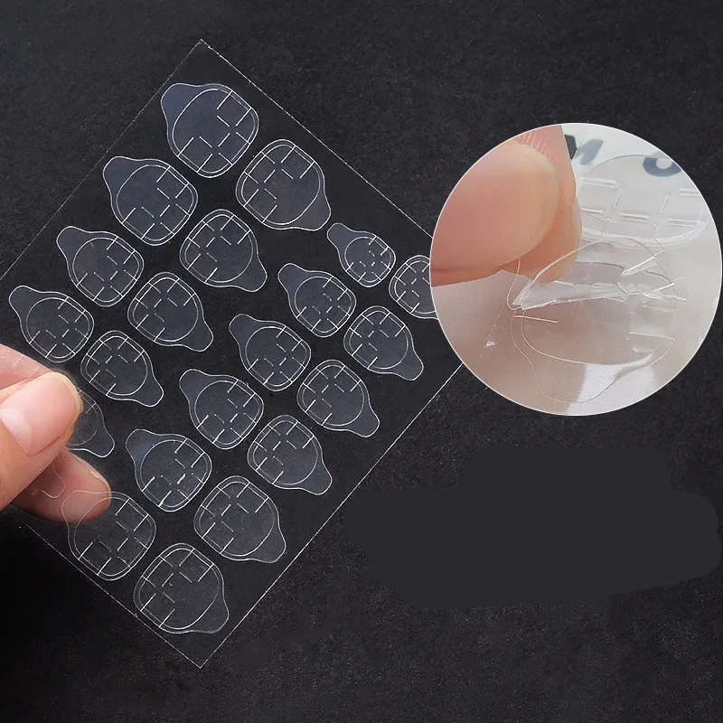 

24Pcs / Sheet Transparent Double Side Adhesive Tapes Glue Sticker False Nail Extension Stick Tools