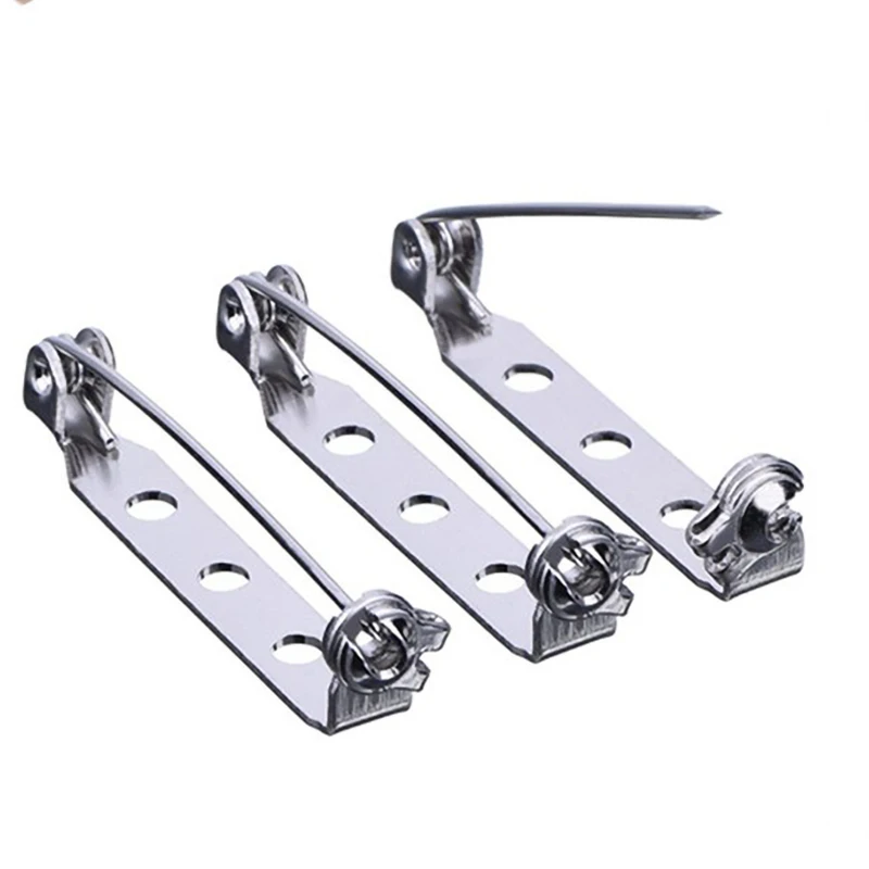 

10 шт., серебряные металлические булавки-держатели для брошей, 20/25/32/38 мм