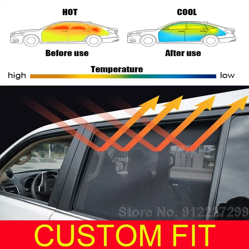 Фото Для Isuzu MU-X RF 2013-2020: Солнцезащитный козырек на лобовое стекло и шторки на задние боковые окна автомобиля №2