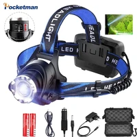 most bright headlamps led headlamp l2t6 zoomable outdoor headlight head torch waterproof head lamp by 18650 battery for camping
