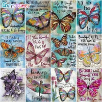 gatyztory%c2%a060x75cm frame painting by numbers butterfly diy handworks number painting for hone decor on canvas painting for wall a