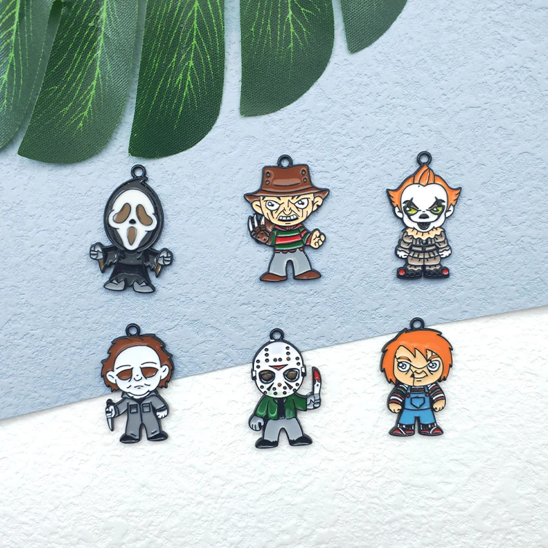 

10pcs Alloy Drip Charm Classic Cartoon Anime Character Earring Pendant DIY Keychain Bracelet Pendant Jewelry Accessories