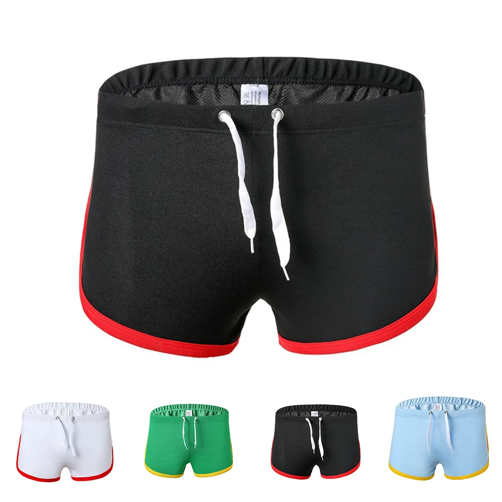 

Мужские домашние брюки, повседневные шорты, эластичные боксеры для сна, сетчатые Спортивные Мягкие шорты со стрелками, нижнее белье