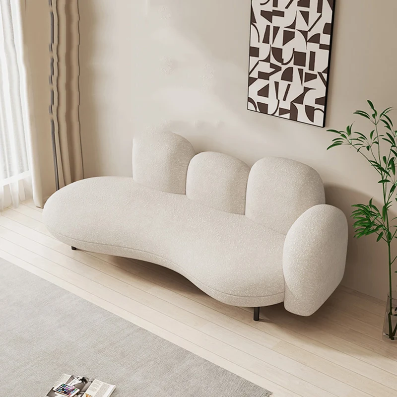 Простые бархатные мягкие черные удобные дизайнерские белые изогнутые диваны