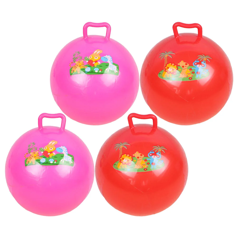 

4 Pcs Pat The Ball Cartoon Balls Kids Toy Beer Funnel Bouncing Inflatable Bounce Pattern Pvc Educational Toddler Toys