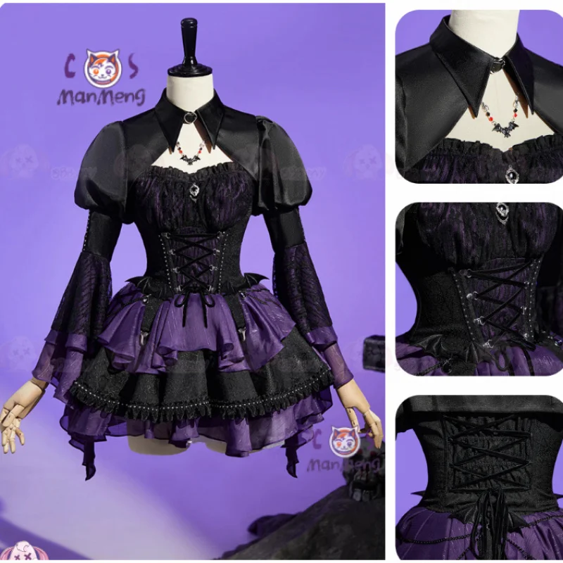 Фото Monster Cos High Elissabat Косплей Костюм Женский Хэллоуин вечерние фантазийная форма платье реквизит носки брошь Лолита сладкий новый комплект №3