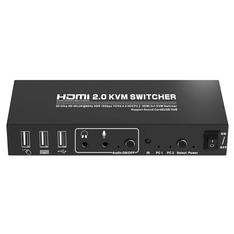 

HDMI KVM Switch 4K@60Hz USB 2.0 HDMI 2 Port USB KVM Switch Box Wireless Keyboard And Mouse EU Plug