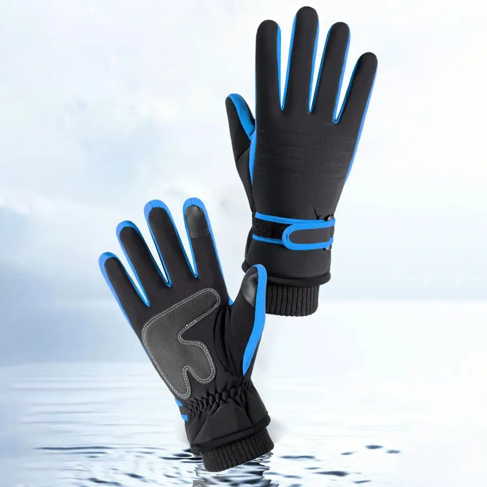 

1 Pair Simple Comfortable Riding Gloves Adjustable Wrist Cold Winter Men Sports Motorbike Bicycle Gloves Hands Protection