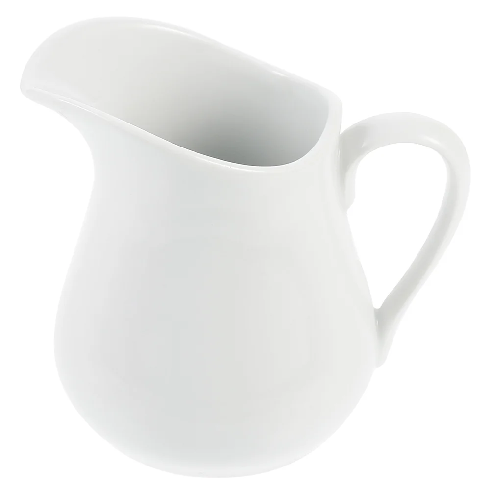 

Pitcher Creamersauce Jug Ceramic Gravy Coffee Mini Pourer Syruphandle White Dispenser Cup Boat Small Soy Frothing Serving Bowl