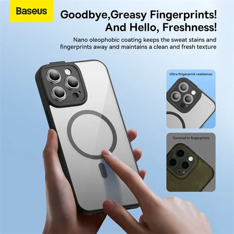 Baseus Магнитный чехол для телефона iPhone 14 Pro Plus 2022 Новый противоударный защитный чехол прозрачный Магнитный чехол
