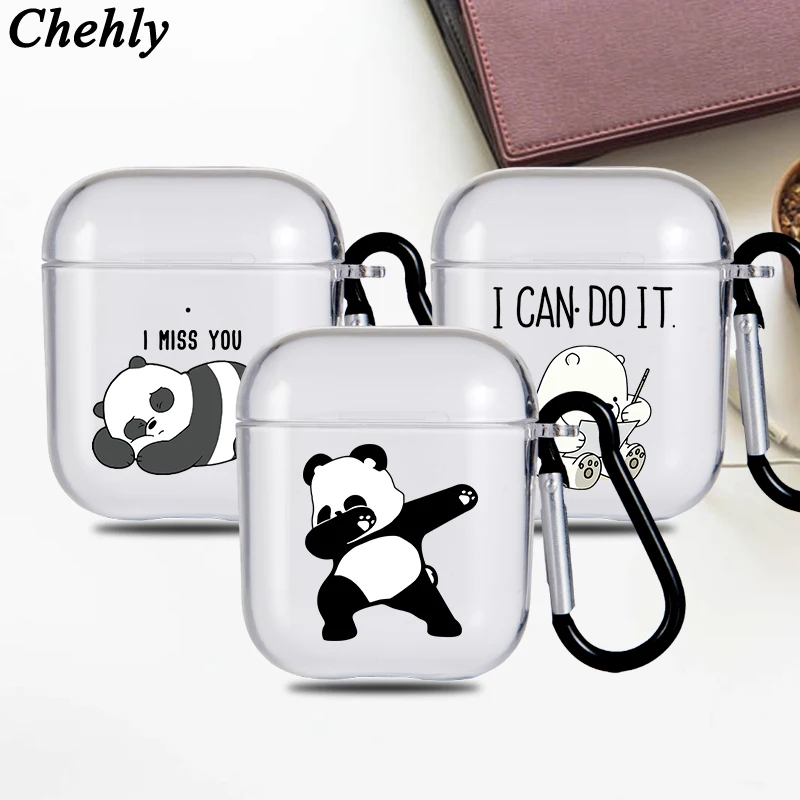 

Funny Panda Solf Silicone Case for Airpods 1 2 Pro Shockproof Bluetooth Wireless Headphone Earphone Protective Cover Accessories