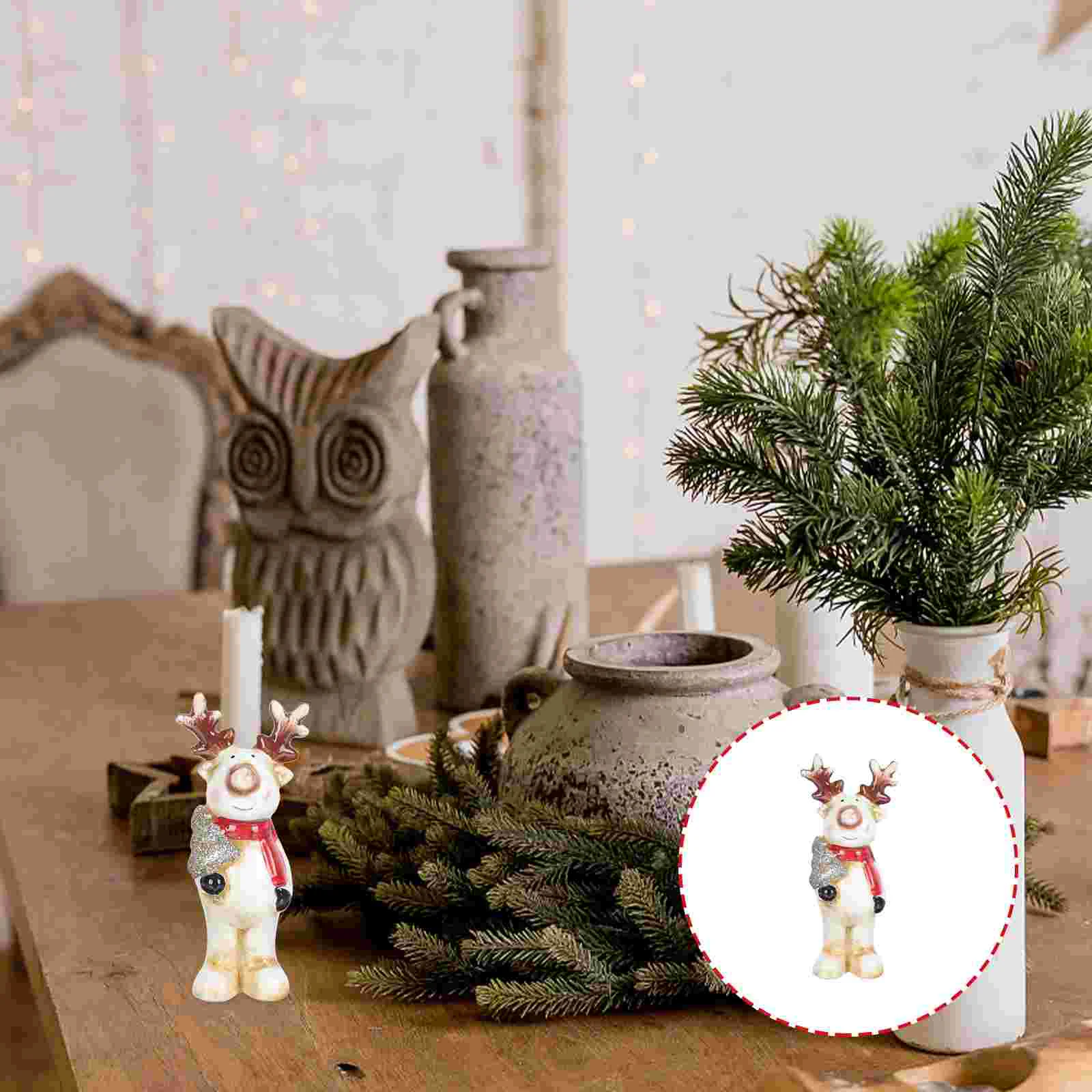 

1pc Xmas Party Adorn Christmas Table Decoration Xmas Desktop Centerpiece for Party Home