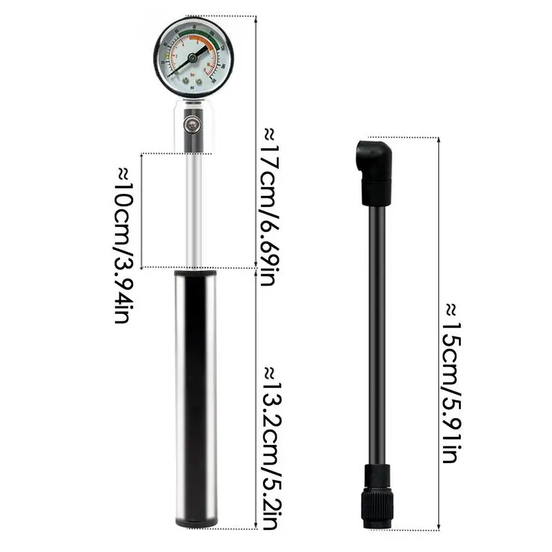 Портативный воздушный насос манометр из алюминиевого сплава высокого давления