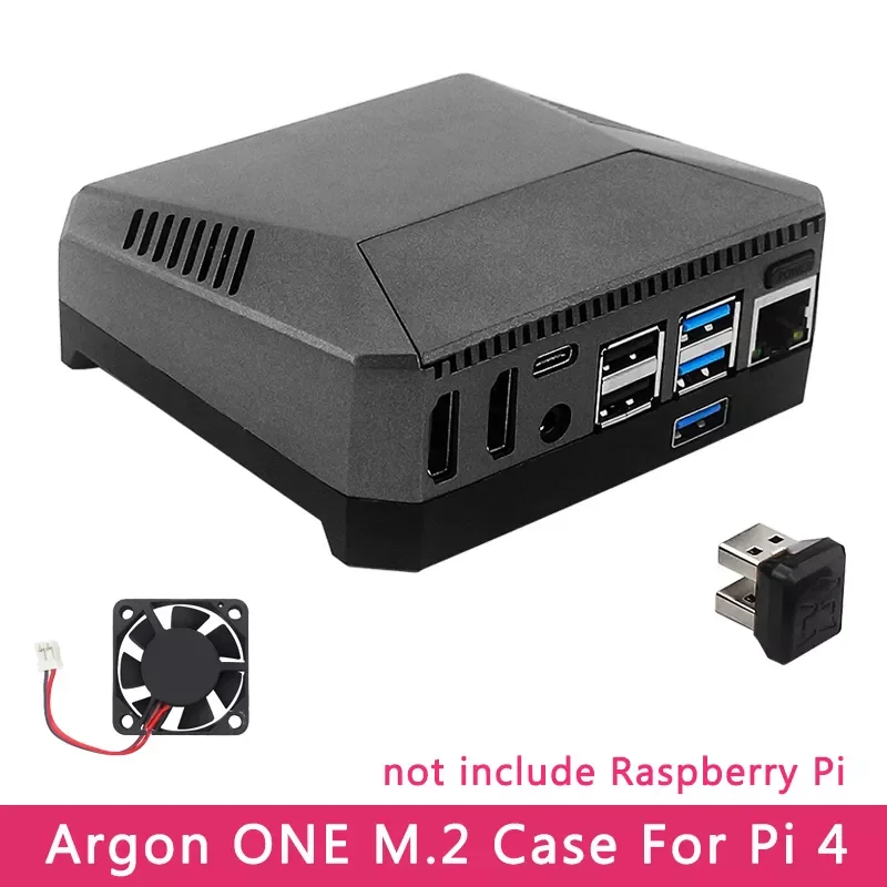 

New Argon ONE M.2 Case for Raspberry Pi 4 Model B M.2 SATA SSD to USB 3.0 Board Support UASP Built-in Fan Aluminum Case for RPI