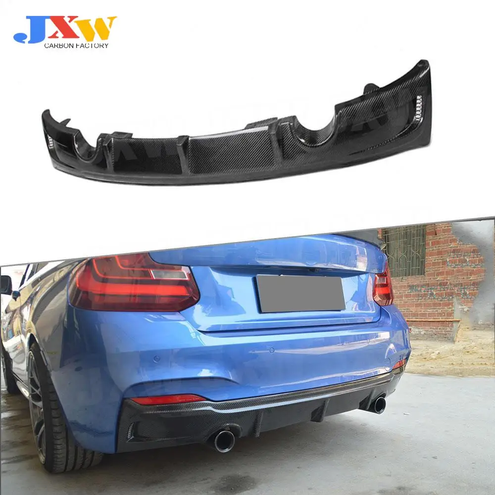 

Carbon Fiber Rear Bumper Lip Diffuser For BMW 2 Series F22 220i 228i 235i M235i M sport 2014-2017 E Style Spoiler Fiber Glass