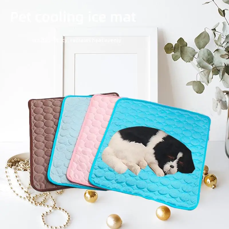 

Keep Your Furry Friends Cool and Comfortable with Our Pet Cooling Mat - Summer Ice Silk Technology for Cats and Dogs, Anti Bite