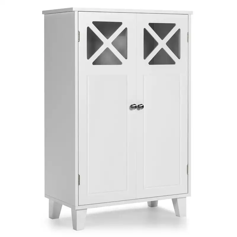 

Fashionable Wooden Double Doors Free Standing Storage Cabinet Closet organizer Storage box Makeup organizer Organizers storage