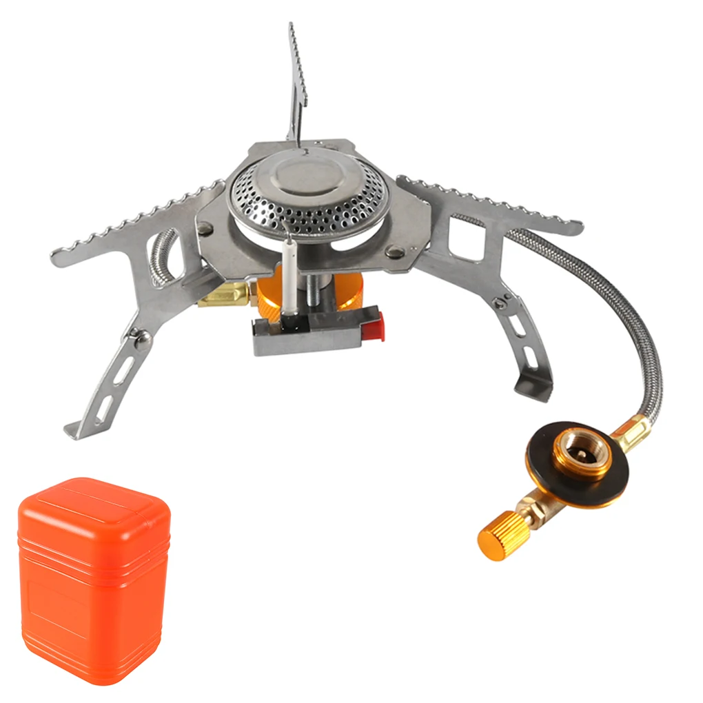 

3700W Stove Ignition Portable Folding Stainless Steel Picnic Cooking Burner Furnace Backpacking Stoves Accessories