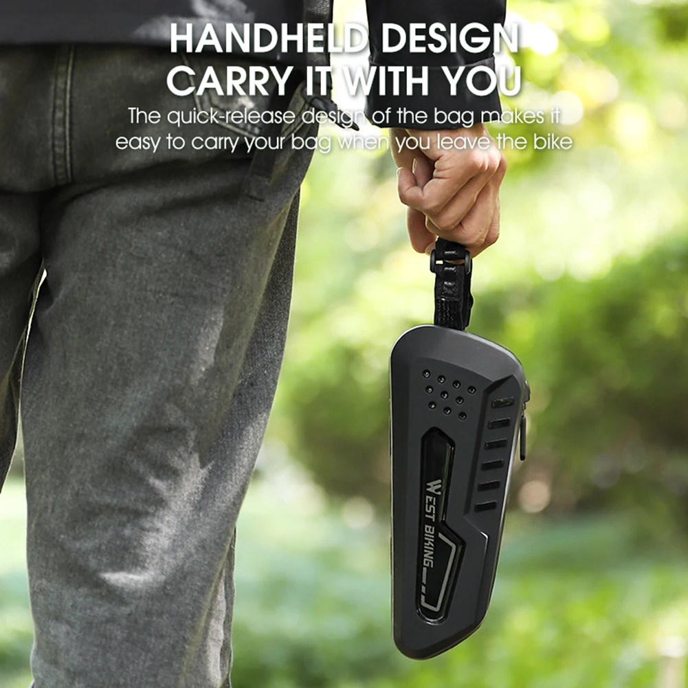 

Женская сумка-переноска для велосипеда на переднюю раму 1,5 л, водонепроницаемая сумка-седло из ТПУ для дорожного и горного велосипеда, велос...