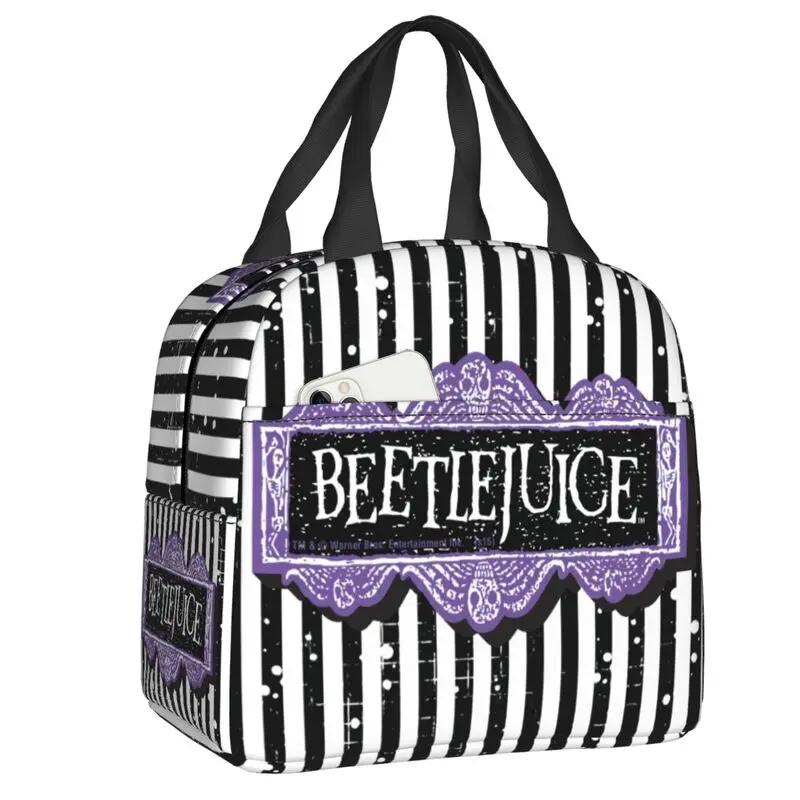 

Custom Horror Film Tim Burton Lunch Bag Men Women Thermal Cooler Insulated Lunch Box for Kids School