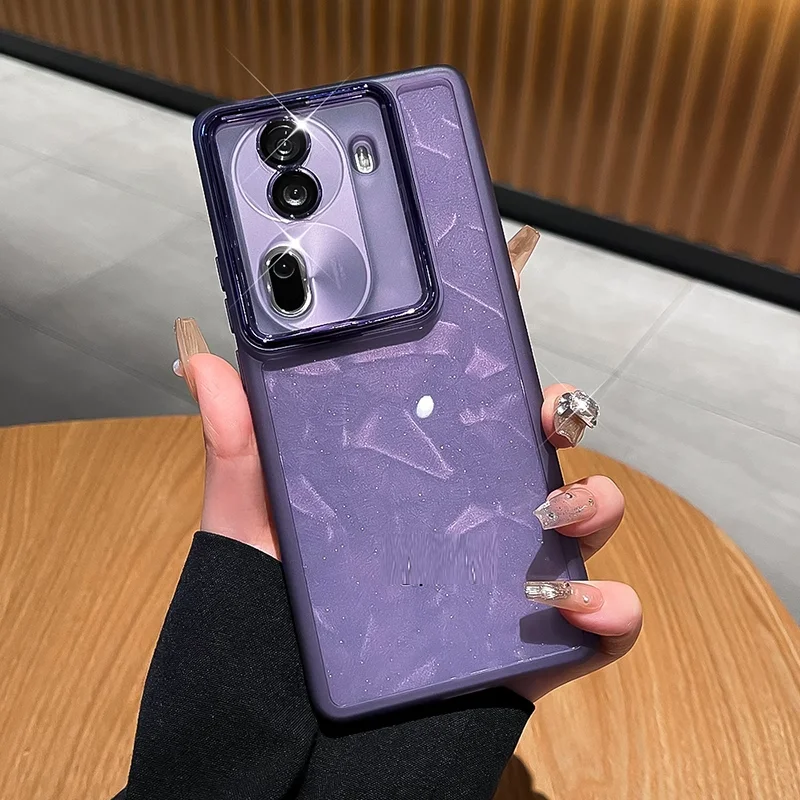 Подходит для reno11 чехол телефона frosted border ультратонкий reno11pro anti drop прозрачный