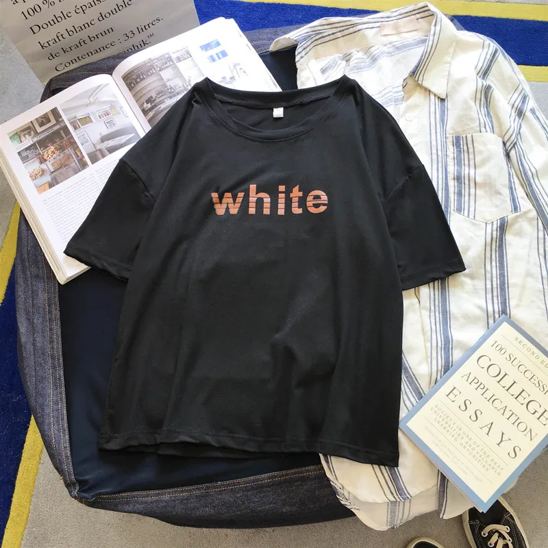 INS футболка с коротким рукавом женская гонконгская летняя одежда Новое