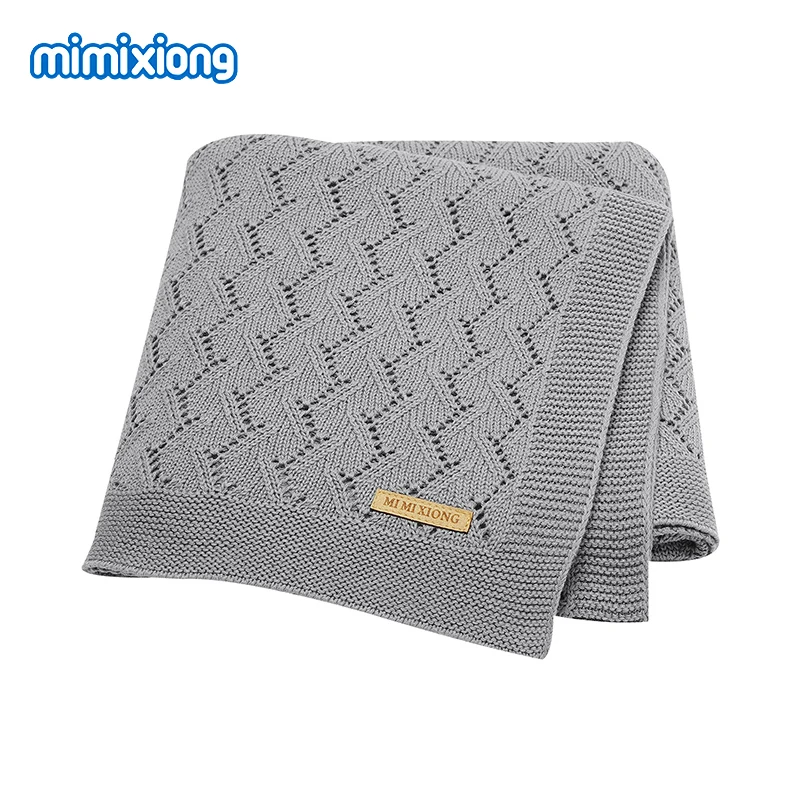 

Baby Blankets Newborn Boys Girls Cotton Knitted Stroller Nursery Swaddle Wrap Sleep Mats 90*70cm Toddler Infant Receiving Quilts